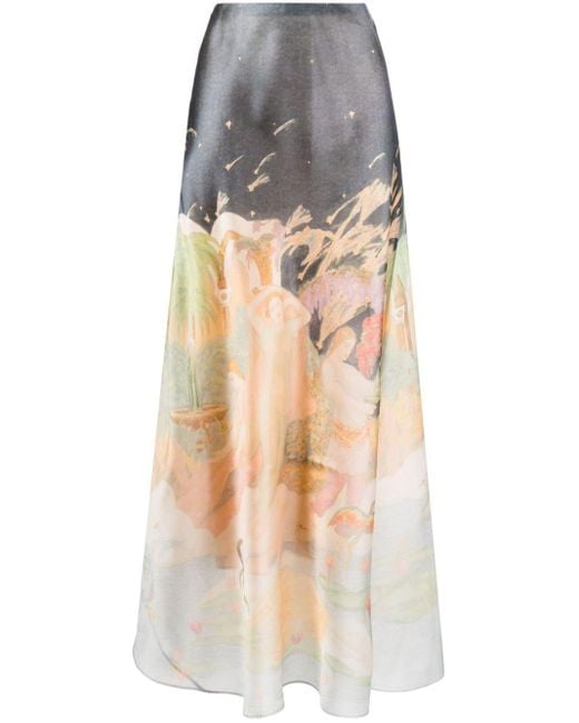 Falda larga Lyrical Bias Zimmermann de color Multicolor
