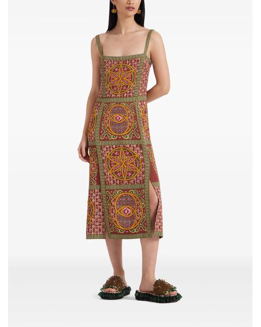 LaDoubleJ Orange Martini Midi Dress
