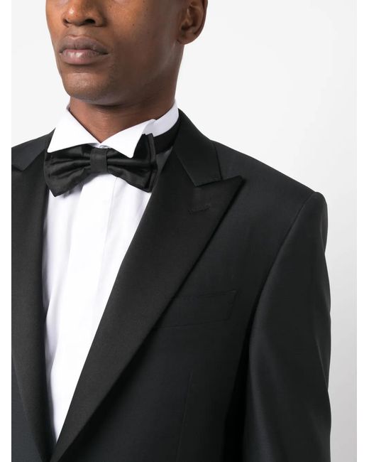 Canali Black Single-Breasted Wool Suit for men