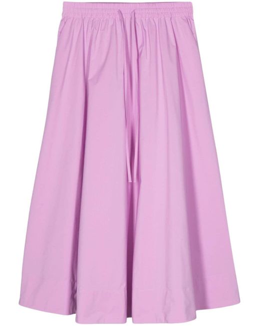 Essentiel Antwerp Pink Fuchsia Flared Midi Skirt