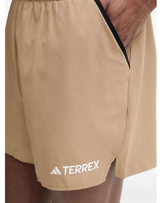 Adidas White Logo-Print Shorts for men