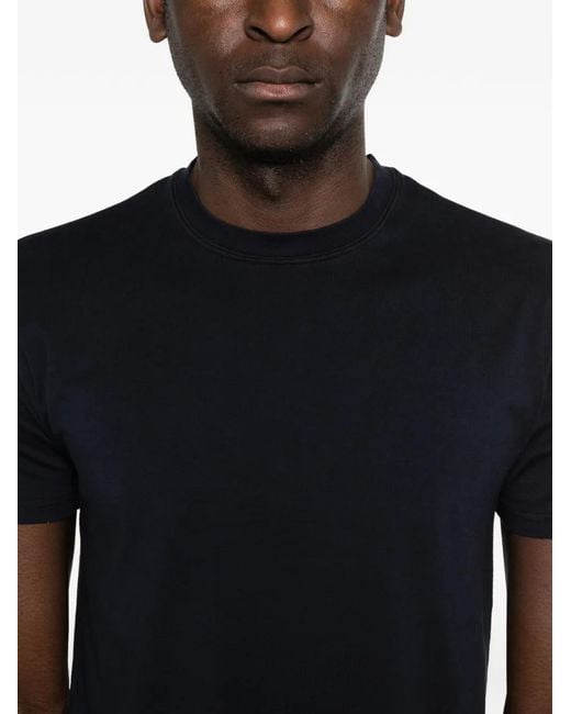 Fedeli Black Crew-Neck T-Shirt for men