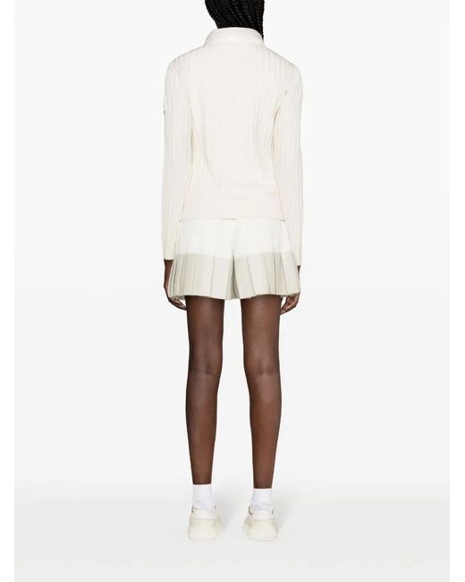 Moncler White Logo-patch Puffer Jacket