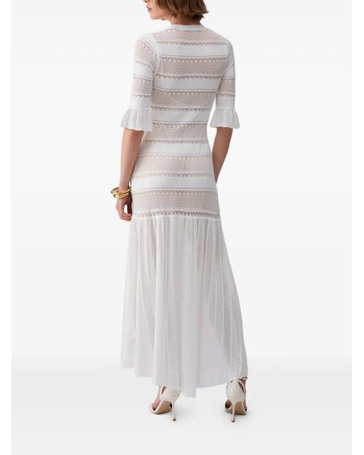 Liu Jo White Long Knit Dress