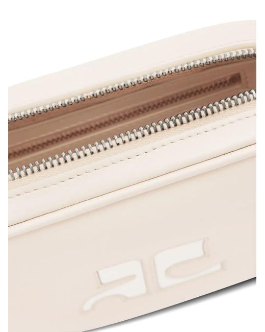 Courreges Camera レザーショルダーバッグ Natural