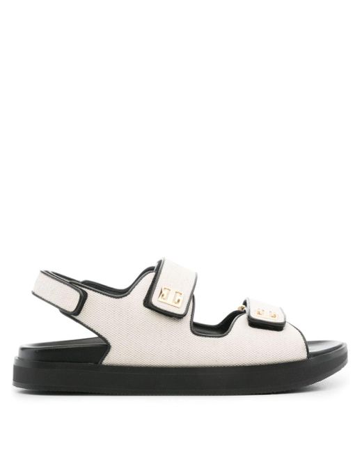 Sandalias con placa del logo Givenchy de color White