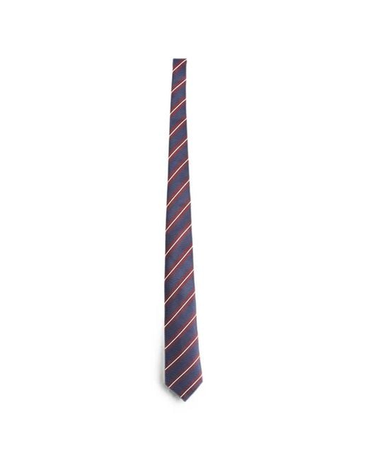 Giorgio Armani White Silk Diagonal-Stripe Tie for men
