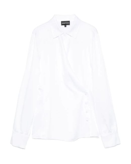 Blusa A Portafoglio di Emporio Armani in White