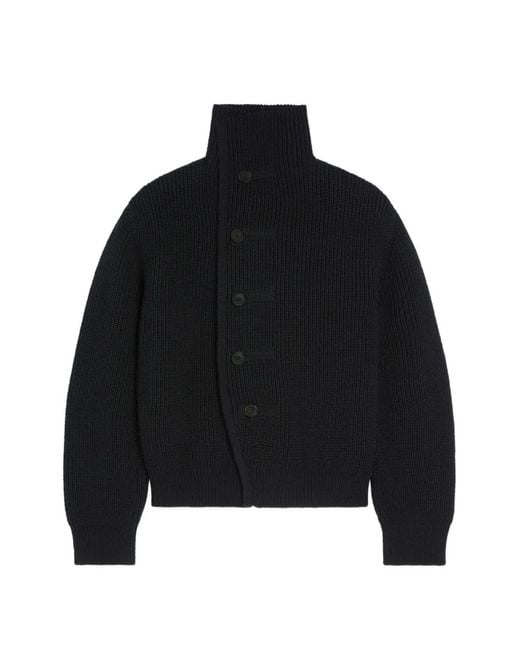 Dries Van Noten Black Chunky Wool Cardigan for men