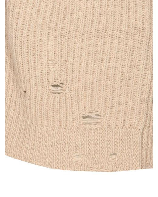 MM6 by Maison Martin Margiela Natural High-Neck Zip-Front Top