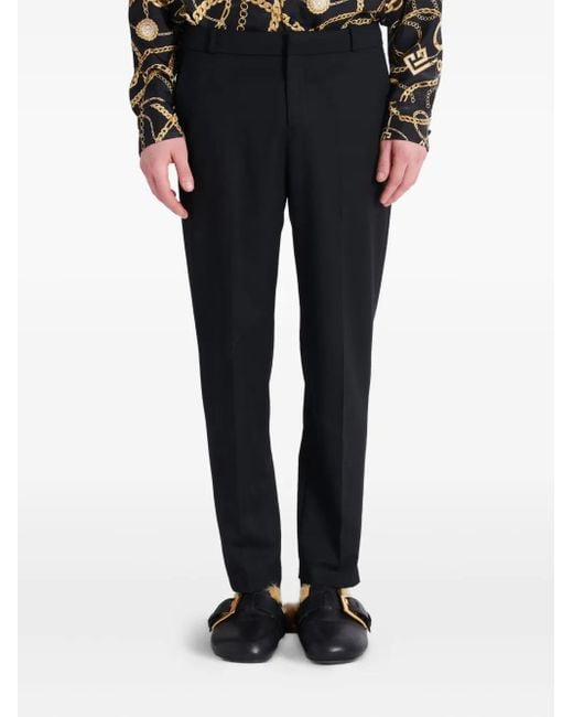 Balmain Black Straight-Leg Trousers for men