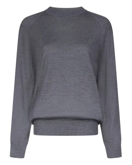 Loulou de Saison Gray Fluid Ribbed Sweater