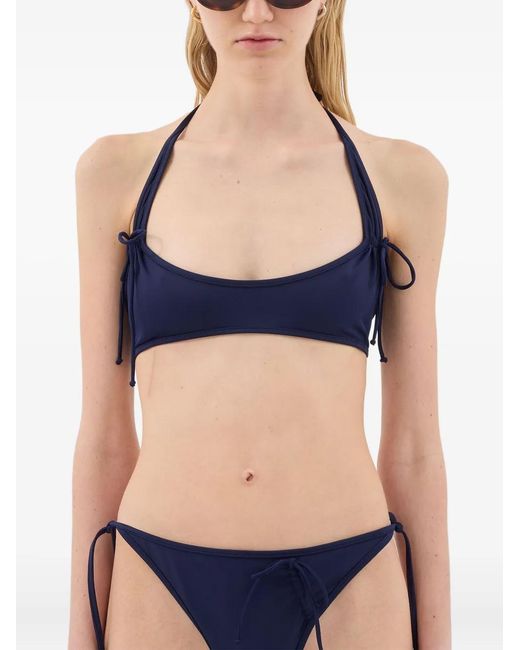 Sunnei Blue Bikini À Détail Noué