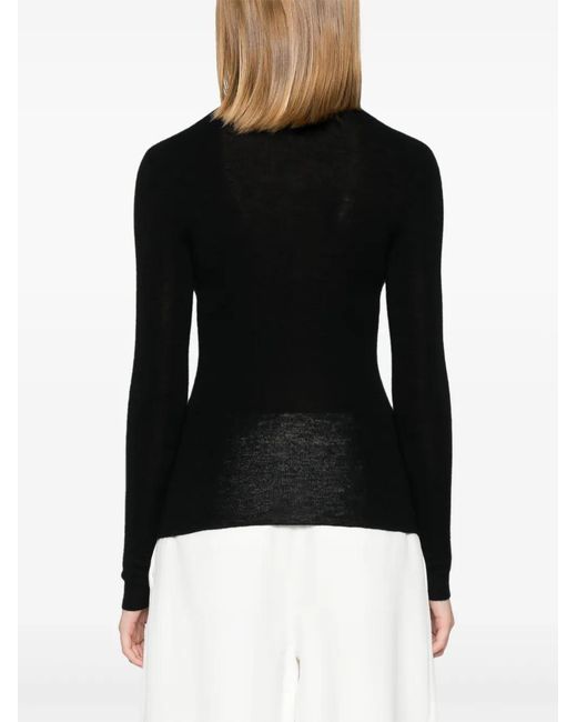Bompard Black Seamless Extrafine Roll-Neck Sweater
