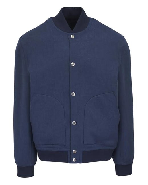 Brunello Cucinelli Blue Check-Pattern Jacket for men