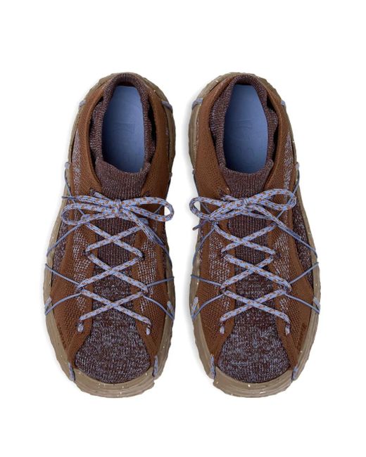 Camper Brown Roku Knitted Rope-Detail Sneakers for men