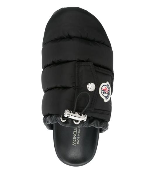 Moncler Black Mon Pocket Slippers