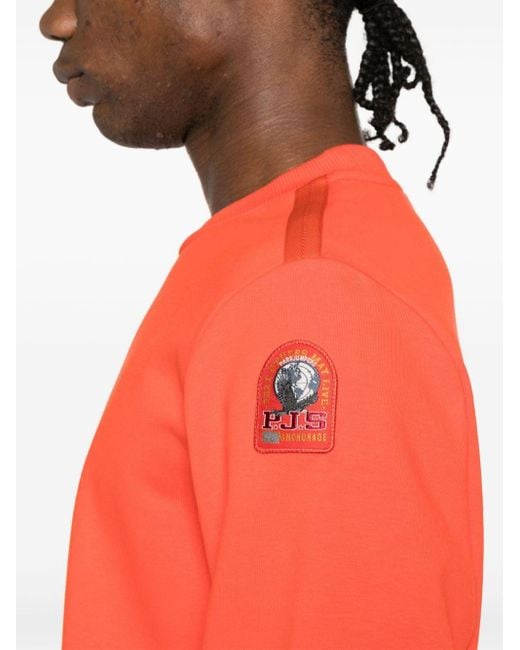 Parajumpers Sweatshirt mit Logo-Applikation in Orange für Herren