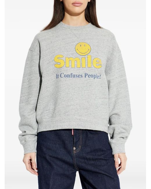 DSquared² White Printed Sweatshirt