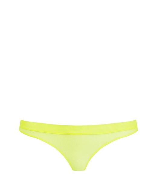 Maison Close Yellow Corps À Corps Neon Sheer Briefs