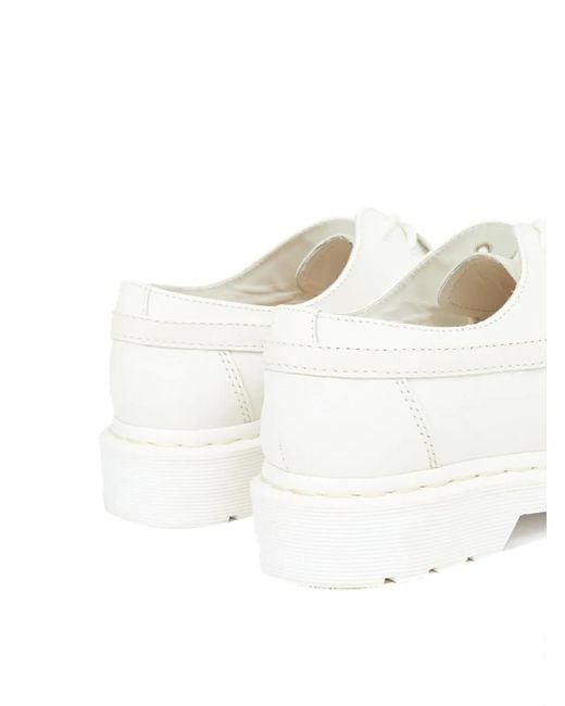 MM6 by Maison Margiela White X Dr Martens Leather Loafers