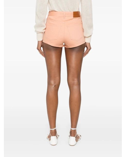 Chloé Shorts Met Logoplakkaat in het Pink