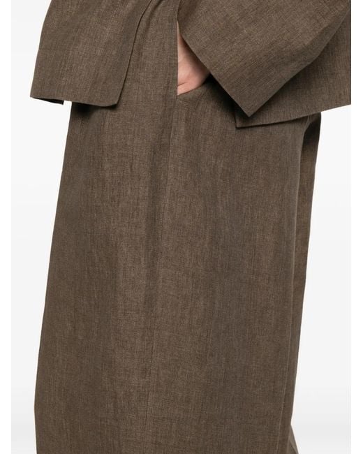 Rohe Gray Drawstring Pleat Trousers