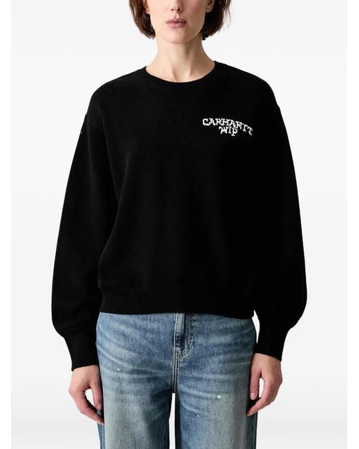 Carhartt Black Graphic-Intarsia Sweater