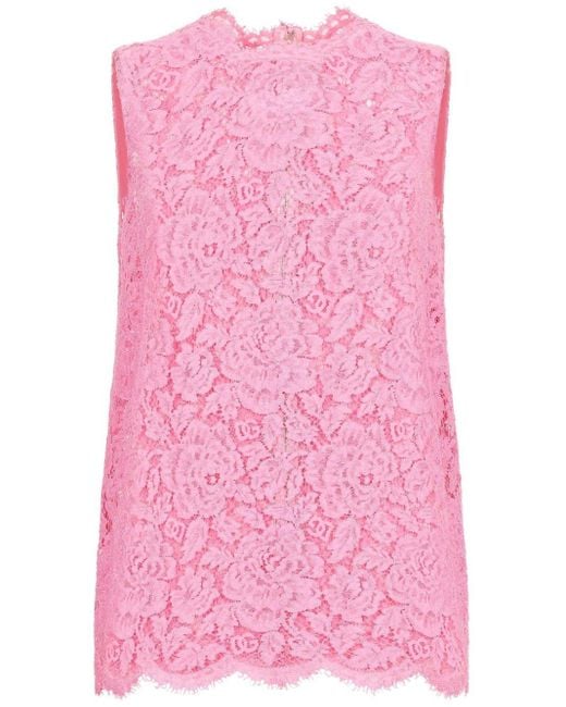 Top a fiori di Dolce & Gabbana in Pink