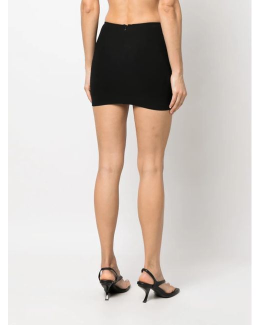 Nensi Dojaka Black Heart Cut-Out Detail Miniskirt
