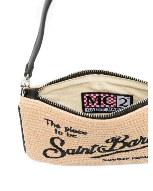 Mc2 Saint Barth Metallic Parisienne Mini Straw Shoulder Bag