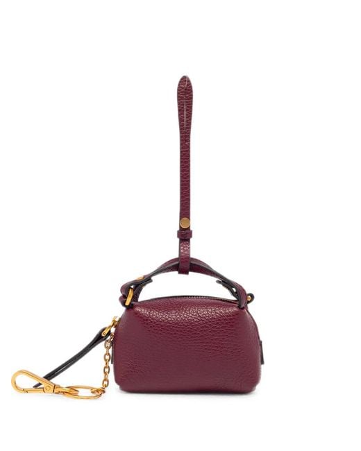 Gianni Chiarini Purple Pebbled Leather Bag Charm