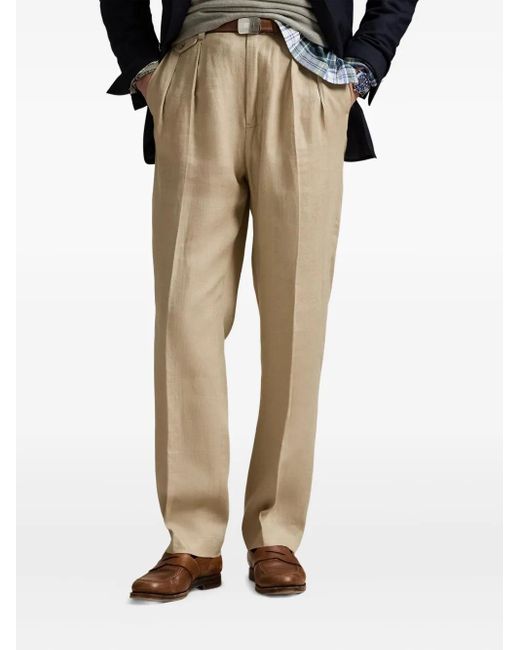 Polo Ralph Lauren Natural Pleated Trousers for men