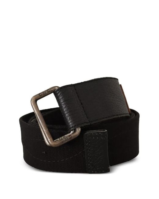 CoSTUME NATIONAL Black Ducati Leather-Trim Belt