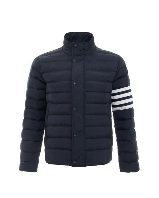 Thom Browne Blue 4-Bar Quilted Jacket for men