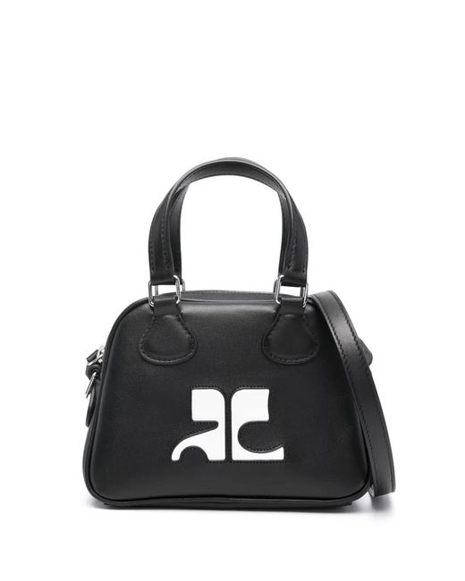 Courreges Black Reedition Bowling Bag