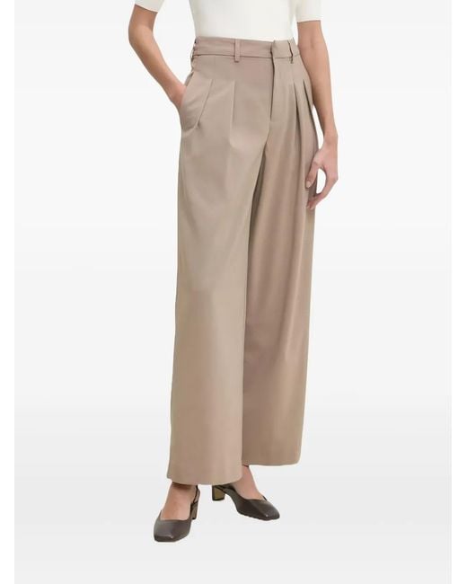 Calvin Klein Natural Pleat-Detailing Trousers