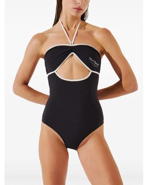 Karl Lagerfeld Blue Hotel Karl Swimsuit