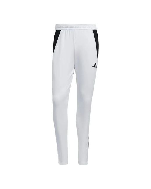 Adidas White Tiro 24 Logo-Print Track Pants for men