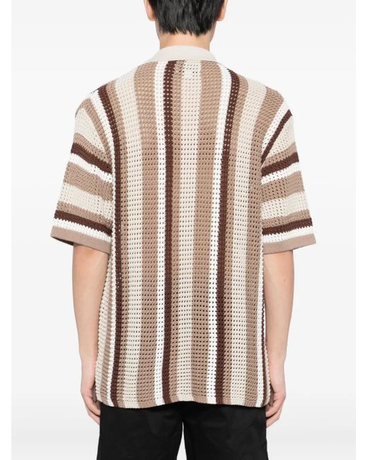 Raith Pink Dellamore Striped Shirt for men