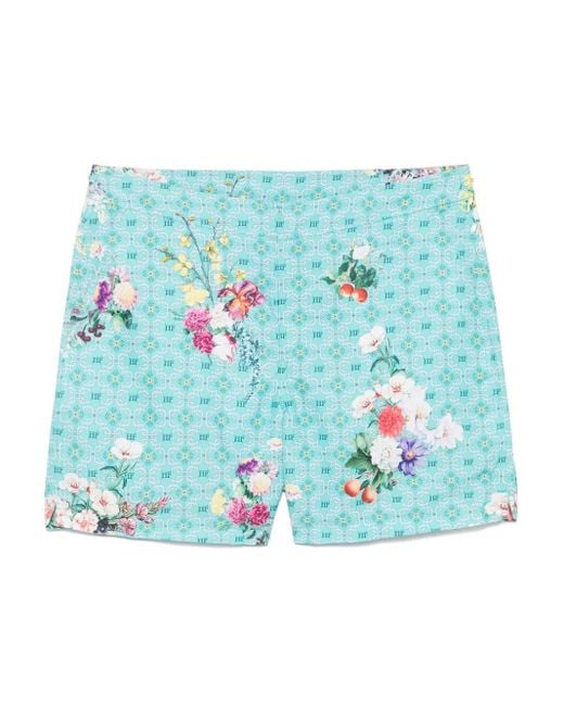Camilla Blue Gardens Of Queluz-Print Swim Shorts for men