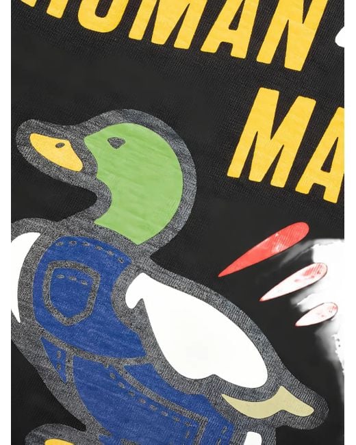 Human Made Black Duck-Heart T-Shirt for men