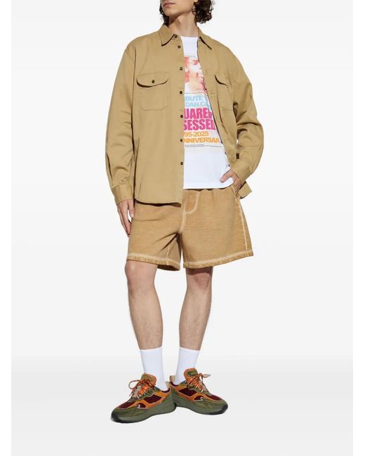 DSquared² Natural Double-Pockets Landscape Shirt Jacket for men