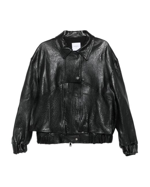 Cassell Black Button Zip Bomber Jacket