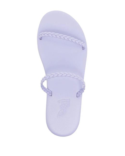 Ancient Greek Sandals White Aprilia Braided-Strap Sandals