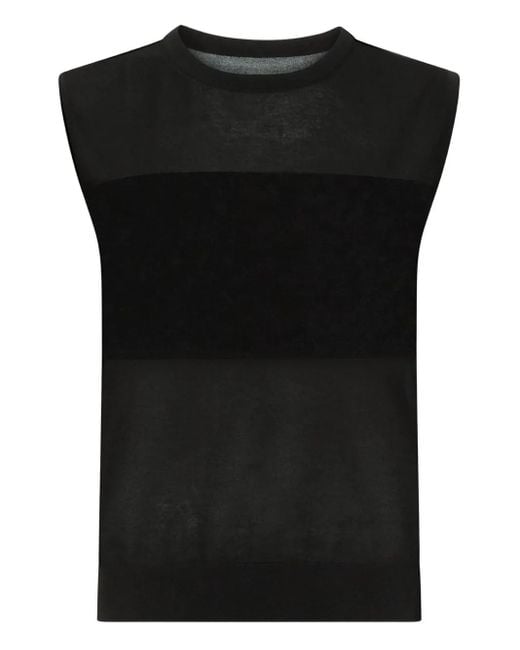 Loulou de Saison Black Anita Sleeveless Top