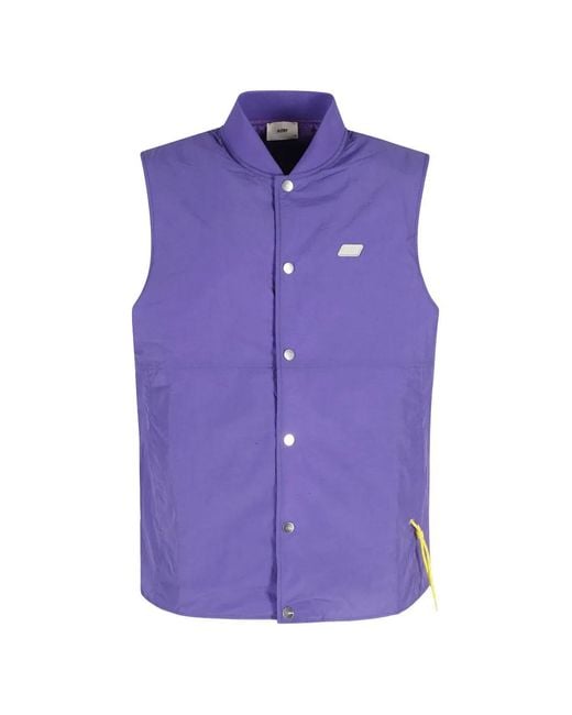 Autry Purple Press-Stud Fastening Vest for men