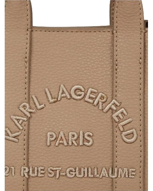 Karl Lagerfeld Natural Rue St-Guillaume Mini Tote Bag