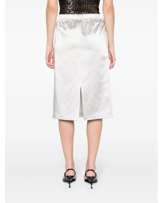 Fabiana Filippi White Duchesse Satin Skirt
