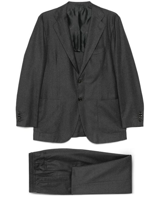 Traje con botones Kiton de hombre de color Black